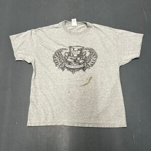 Vintage Y2K Harley Davidson skull biker double sided graphic grey tshirt